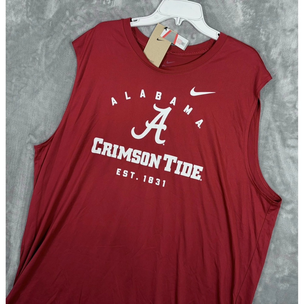 Nike Alabama Crimson Tide Tank T Shirt Mens 3XL New Red Sleeveless Football NCAA